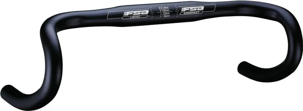 Cintre de Route FSA Vero Compact Noir en Aluminium 420 mm et 31,8 mm