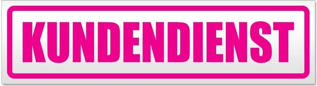 Kiwistar - Autoaufkleber - Pink - 20 x 5,3 cm - Kundendienst - Hinweis Aufkleber Sticker für Auto, Kfz, Fahrrad, PKW, LKW
