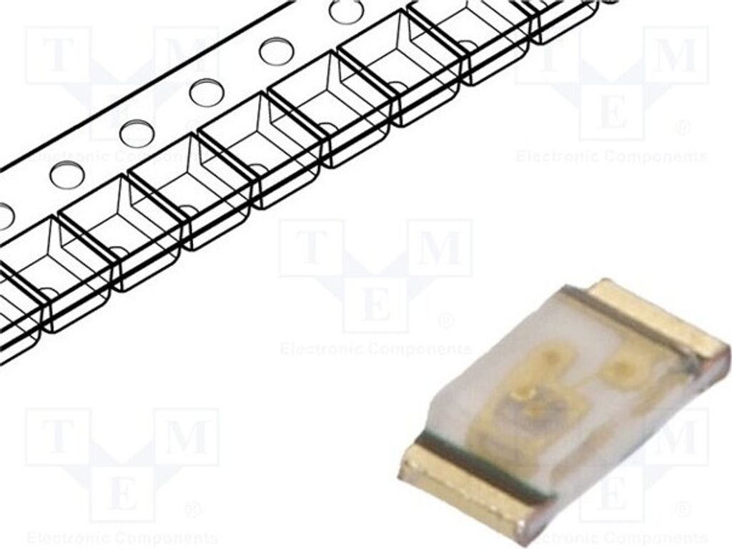 5x LED SMD 1,6x0,8x0,35mm 0603 130° 112÷450mcd grün 2,8÷3,6V LTST-C193TGKT LED-Di