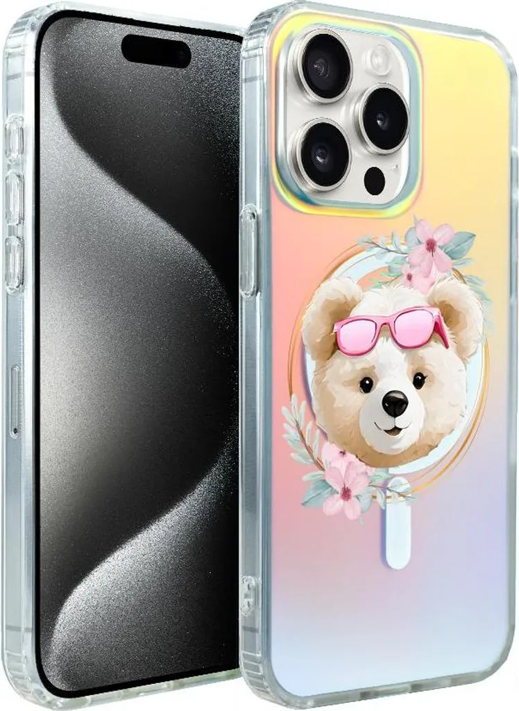 Custodia iPhone 15 Pro Max IBIZU California Sunset MagSafe con Fiori