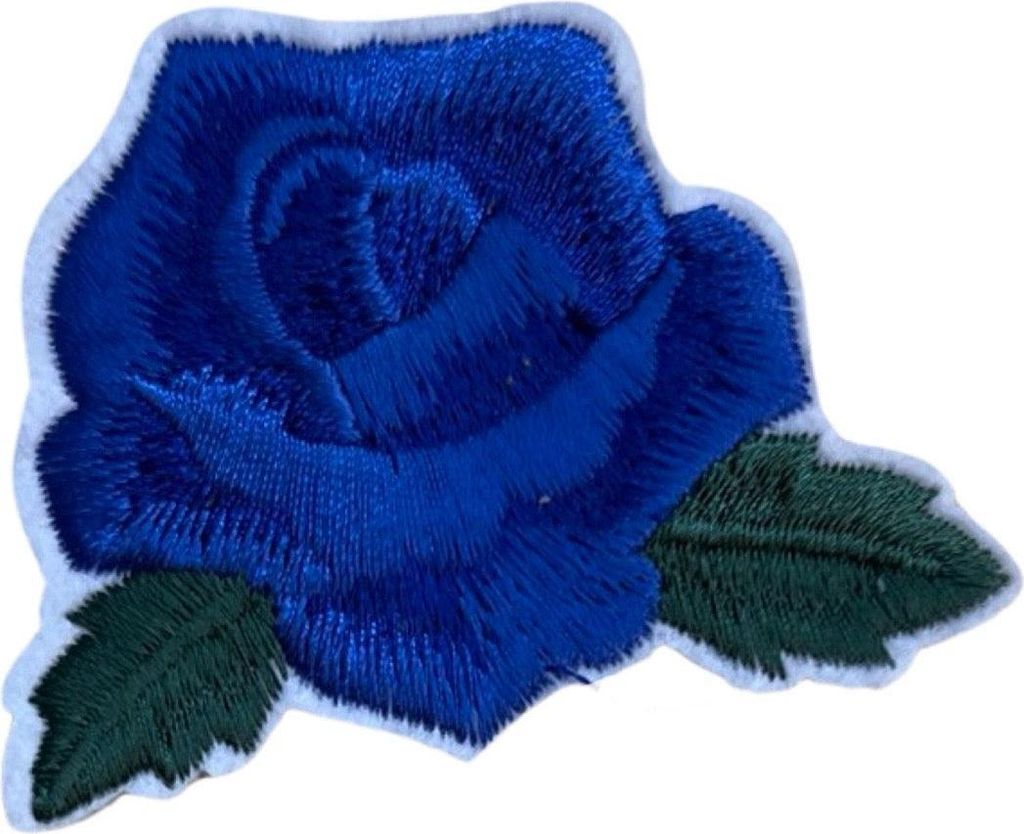 Rosen-Emblem zum Aufbügeln, Blau