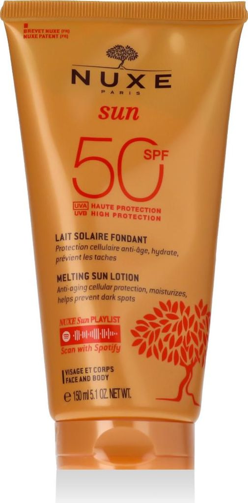Nuxe, Sun Melting, Zonnebrandcrème, SPF 50, 150 ml Productafbeelding 