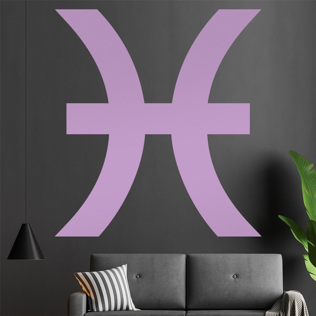 Sternzeichen: Fische Wandtattoo in 6 Größen - Wandaufkleber Wall Sticker - Dekoration, Küche, Wohnzimmer, Schlafzimmer, Badezimmer