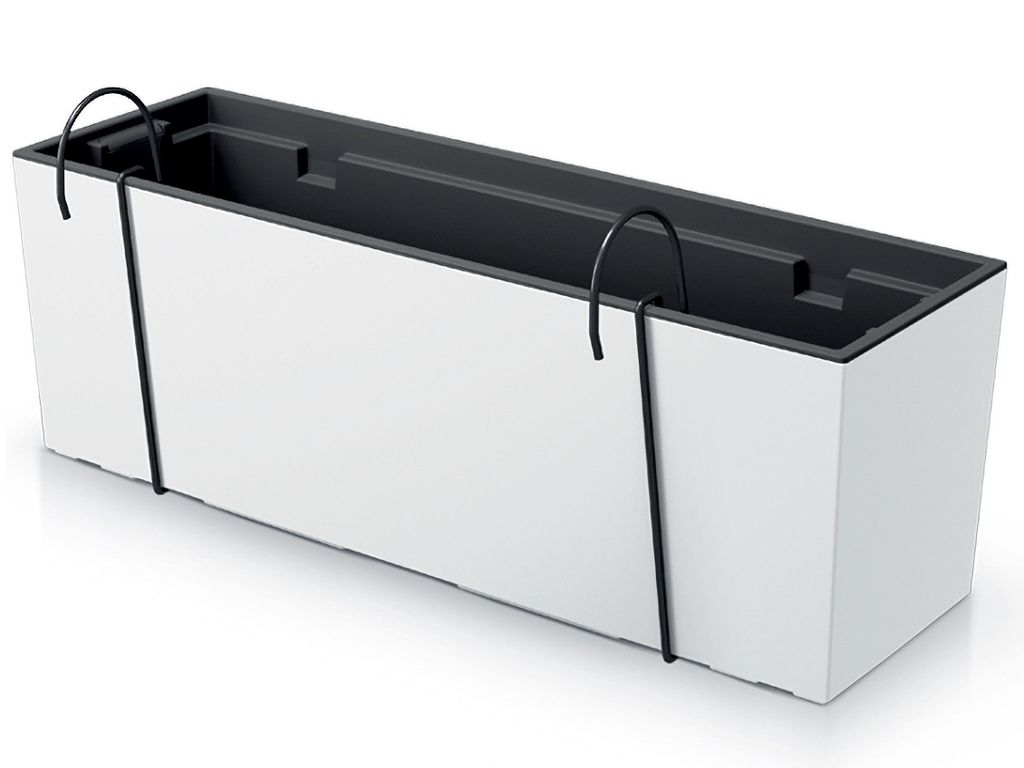nabbi Kunststoff-Balkon-Pflanztopf DUC600W 58 cm – weiß Produktbild 