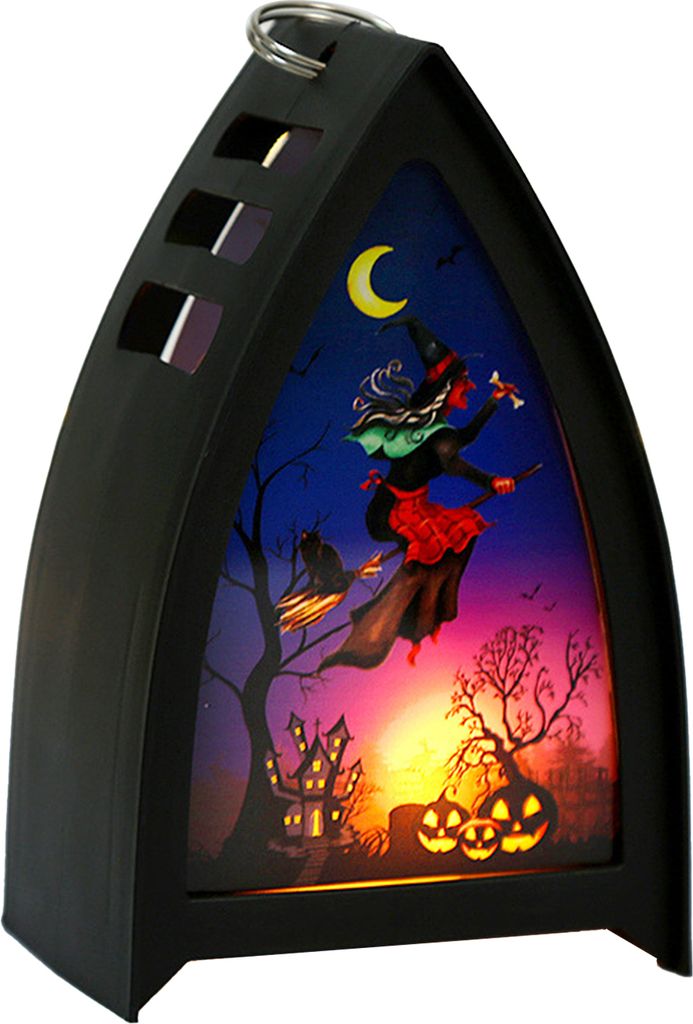 Hexe Halloween LED Laterne LED Lichterkette Lampe Batteriebetriebene Halloween Haengebeleuchtung fuer Zuhause Party Veranda Haus Bar Hinterhof Dekoration