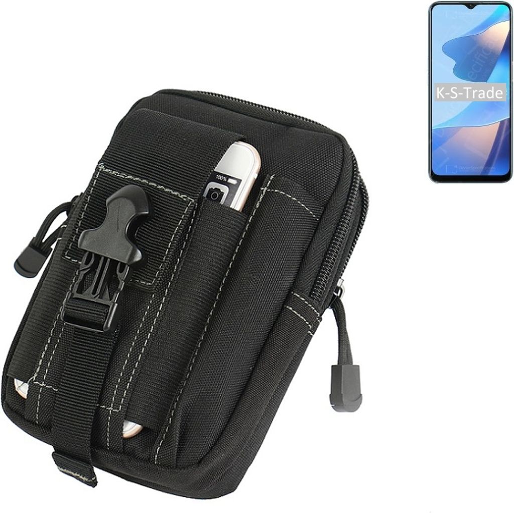 K-S-Trade Gürtel Tasche kompatibel mit Oppo A16s Gürteltasche Holster Schutz Hülle Handy Hülle Smartphone outdoor Handy-Hülle schwarz