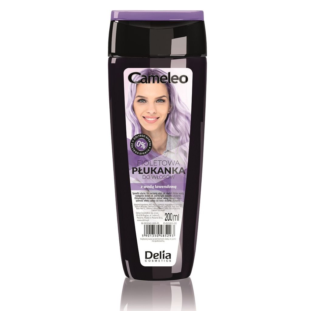 A product shot of a bottle of Cameleo hair toner.