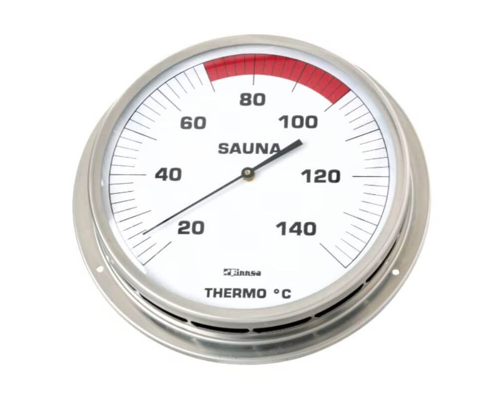 Sauna-Thermometer mit 130 mm Skala - mit Flansch