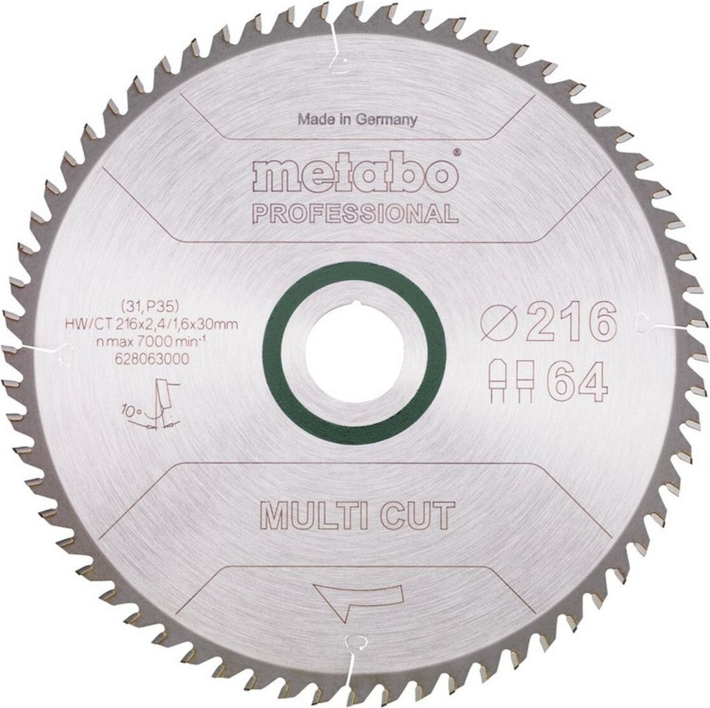 Metabo Piła Tarczowa Hw/Ct 216X30X64Z    Multi Cut Zdjęcie produktu 
