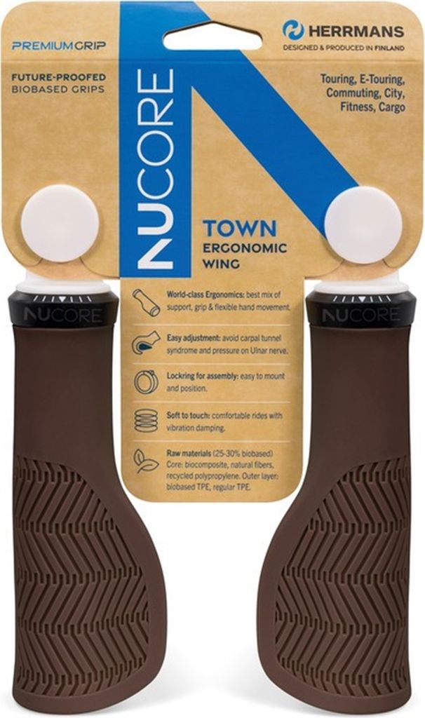 Herrmans Lenkergriffe Herrmans Nucore Town Wave braun DD48 Produktbild 