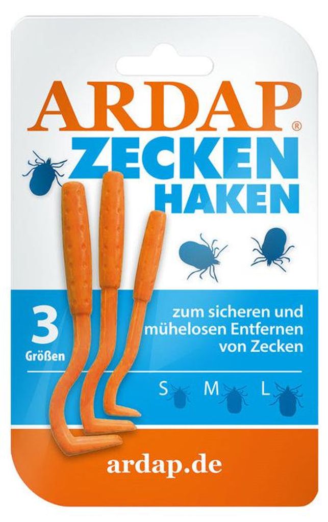 Zeckenentferner ARDAP® Zeckenhaken Kunststoff 3 Stück zum Produktbild 
