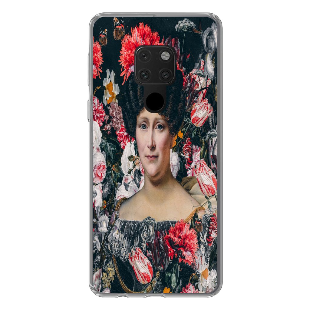 MuchoWow Handyhülle Schutzhülle Hülle für Huawei P40 Lite Malerei - Blumen - Dubois Drahonet Silikon Softcase Handy Hülle - Handy