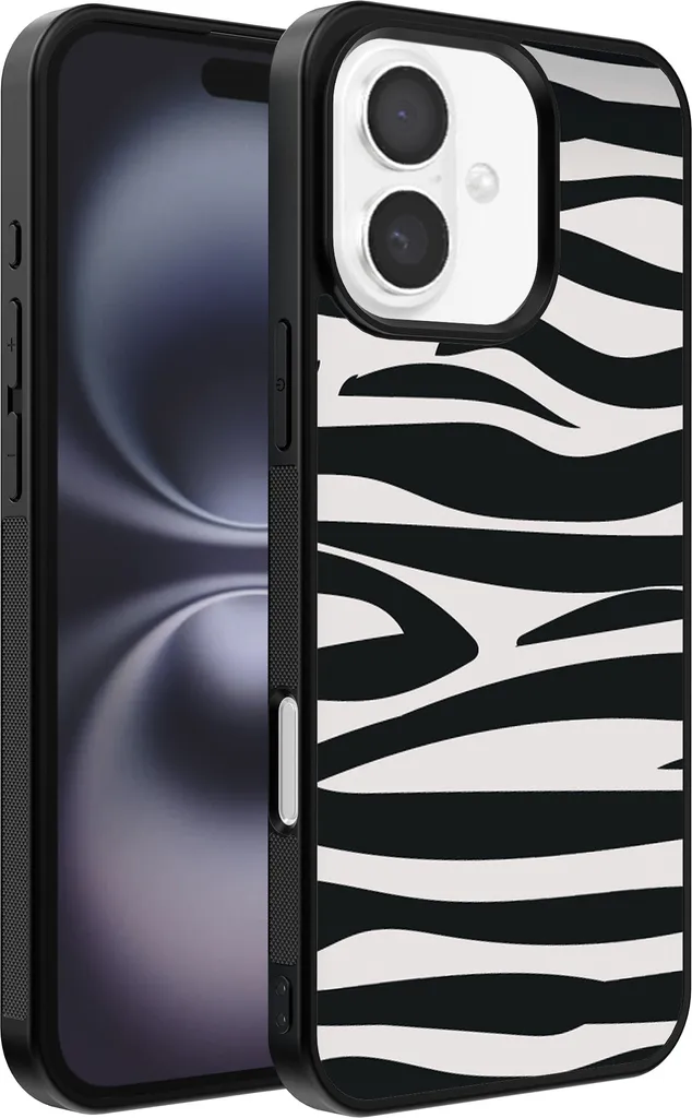 Adatto per iPhone 17 Pro Max Custodia per telefono con stampa zebrata - Custodia in TPU con