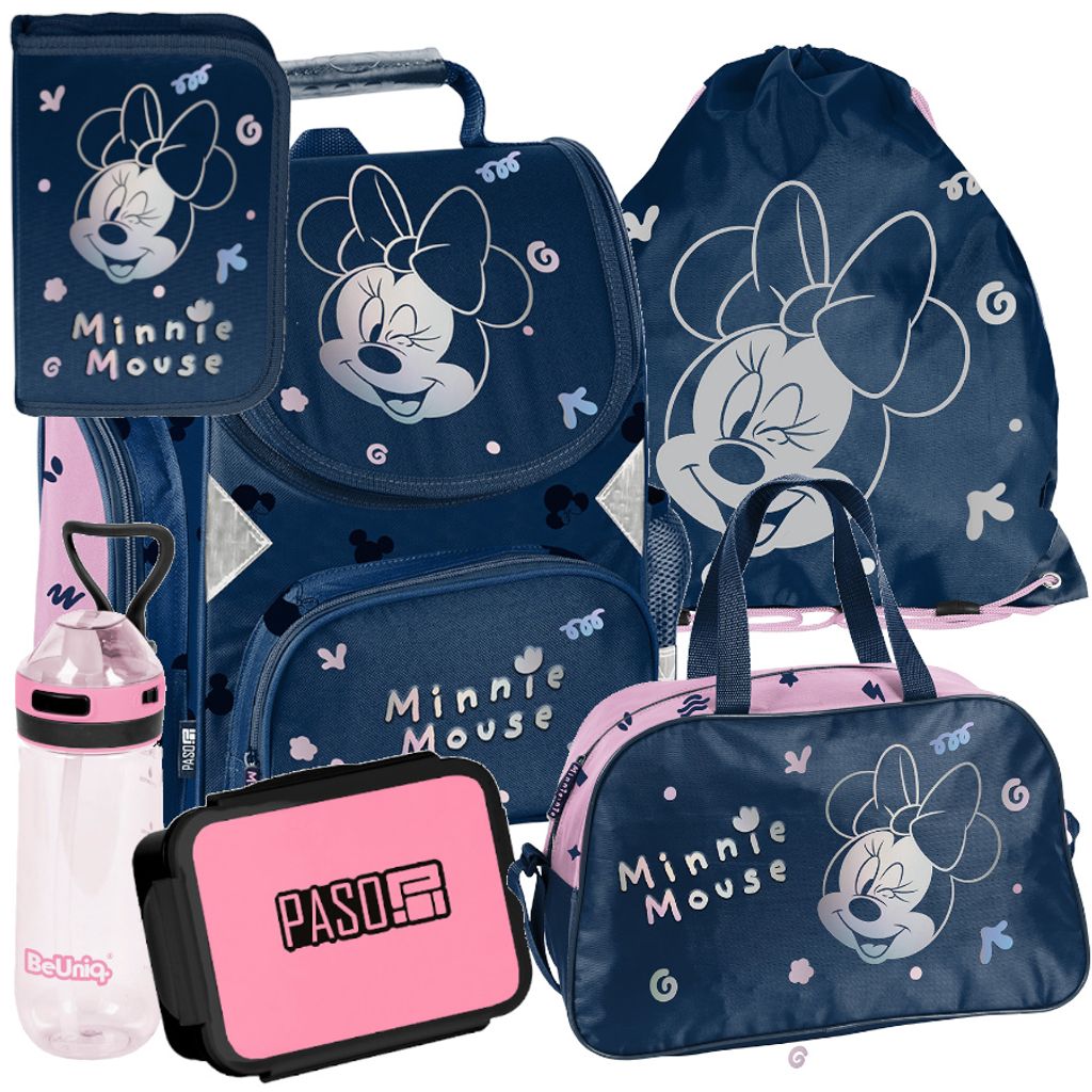 Schulranzen 6-tlg. Set für Mädchen & Jungen MINNIE Disney – Produktbild 