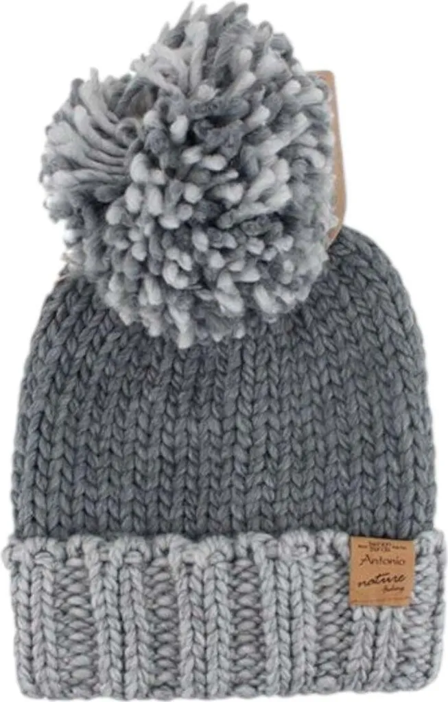 Cappello Emma Invernale in Lana - Caldo Berretto Donna Grigio