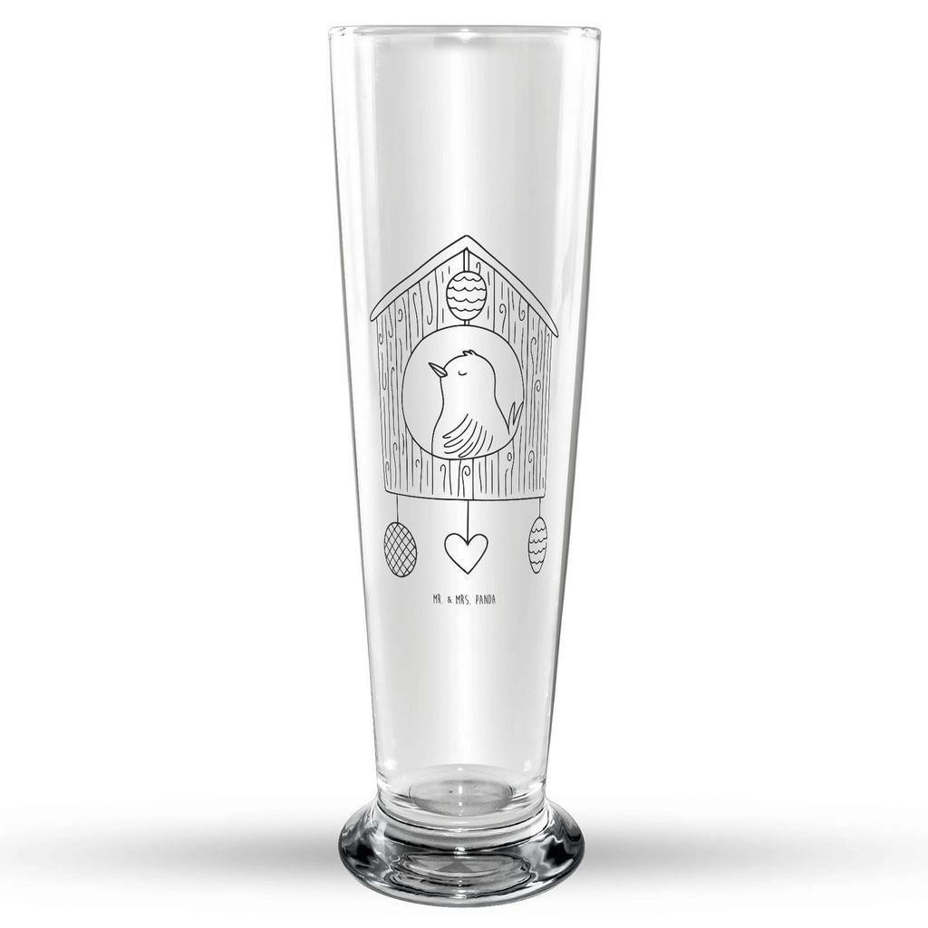 Mr. & Mrs. Panda Bierglas Vogelhaus Home - Transparent - Geschenk, Vogel, Lustige Sprüche, Bier Glas, Sweet, Trinkglas, Bierbecher, Haus, Umzug, G...