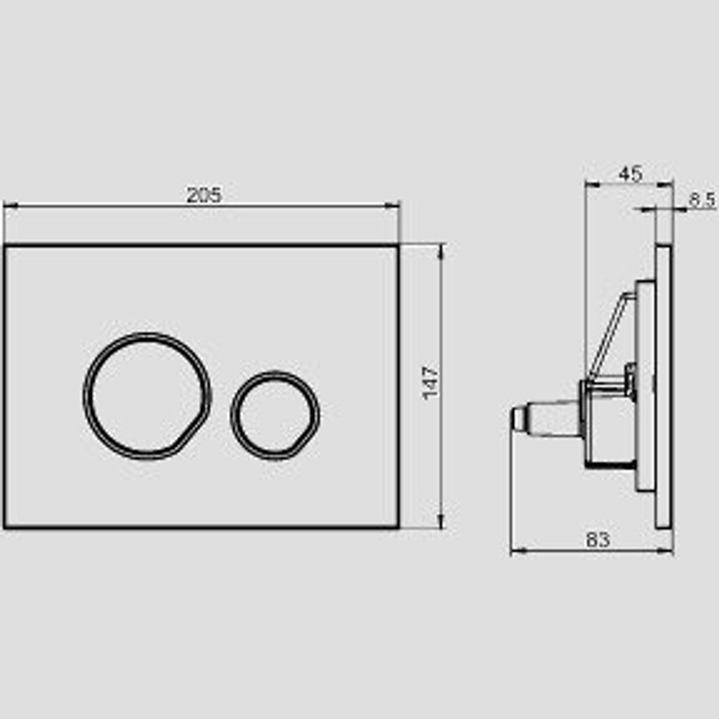 SANIT 16.770.56..0000 Betätigungsplatte INEO CEDO 2C
