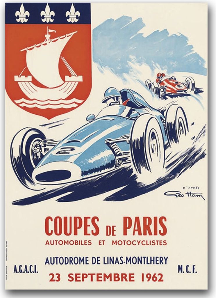 Poster - Canvas - Leinwand - 59,4 cm x 84,1 cm - Fotoposter - Leinwandkunst - Fahrzeug Coupe De Paris