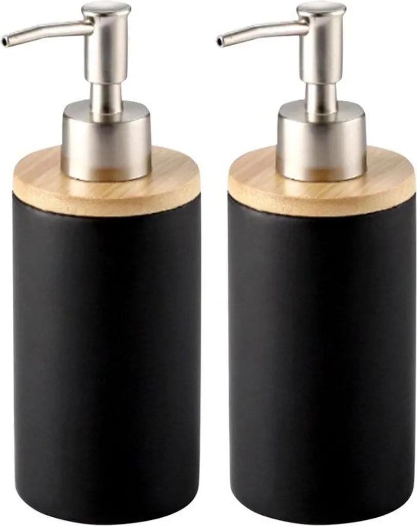 Distributeur de savon pour cuisine et salle de bain noir mat en 500ml