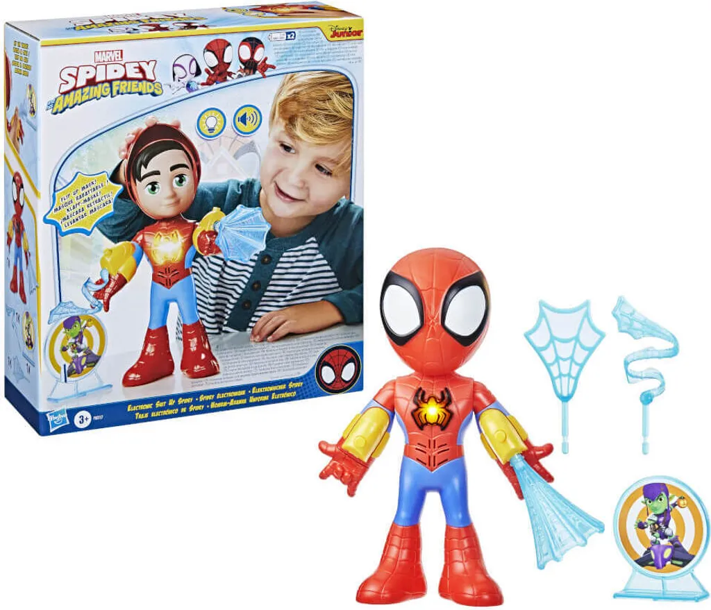 Figurine Spidey 25 cm Interactive avec Sons et Lumières Marvel F8317 Rouge - 2