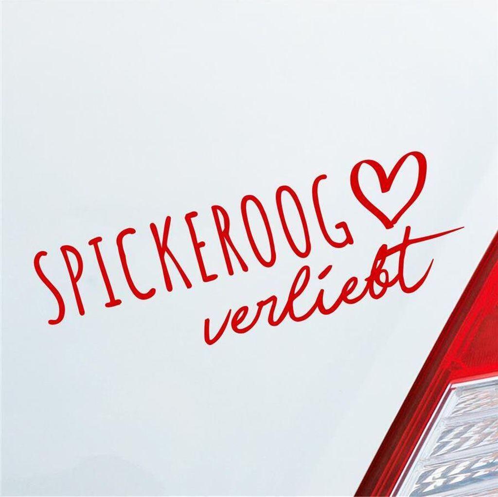 Auto Aufkleber Spickeroog Herz Insel Nordsee Liebe Car 19x6 Produktbild 
