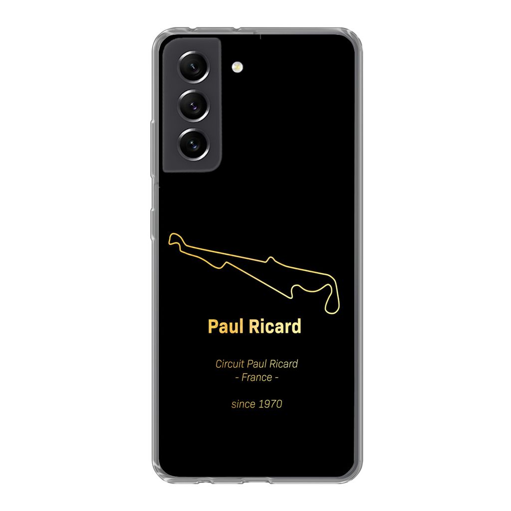 MuchoWow Handyhülle Schutzhülle Hülle für Samsung Galaxy S21 FE Frankreich - F1 - Rennstrecke Silikon Softcase Handy Hülle - Mobiltelefonhülle