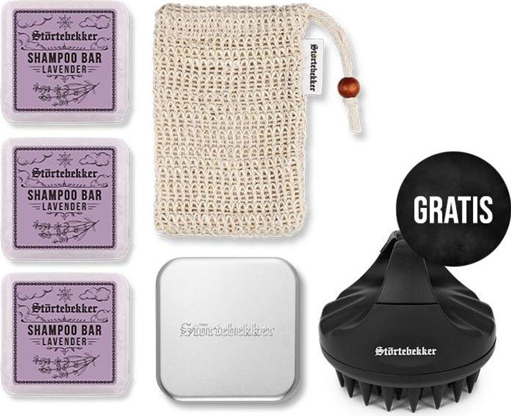 Premium Duschset - Hair inkl. GRATIS Scalp Brush – Lavendel
