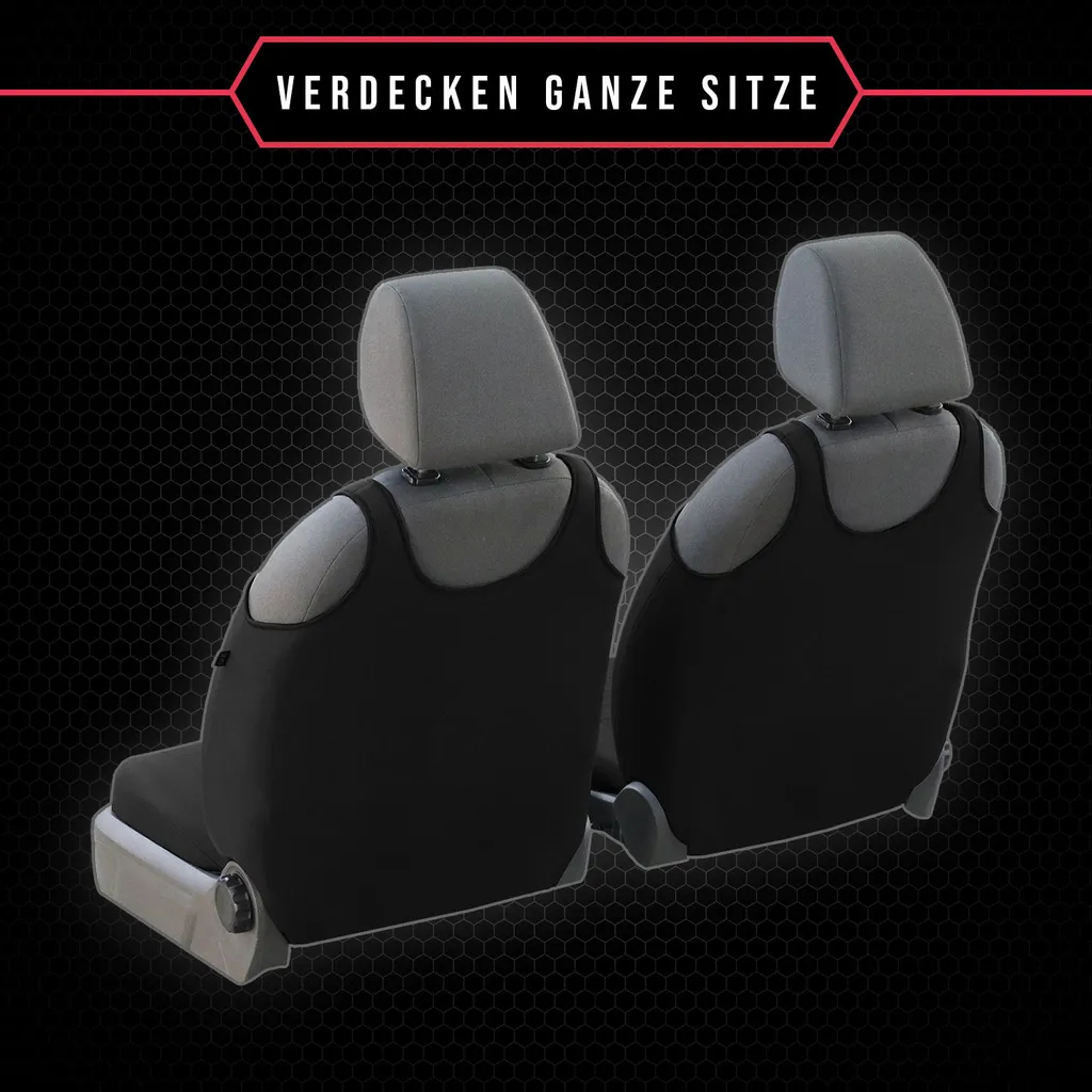 Coprisedili Auto Sport Nero per Golf II | Anteriori 1+1 Universali - 3