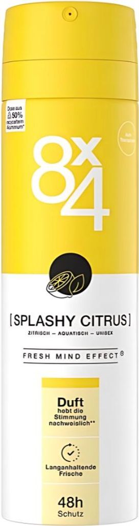 8 x 4 Deospray - Splashy Citrus - Deodorant - Zitrusduft - 150 ml - 1 Stück