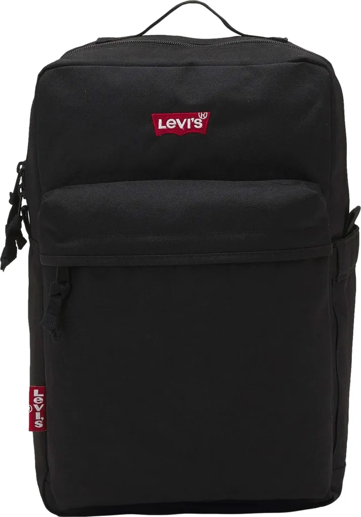 Sac à dos Levi's noir 38004-0282 en toile imperméable avec dos matelassé
