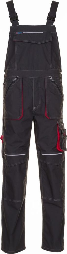 Größe 54 Herren Planam Basalt Latzhose anthrazit rot Modell 2830