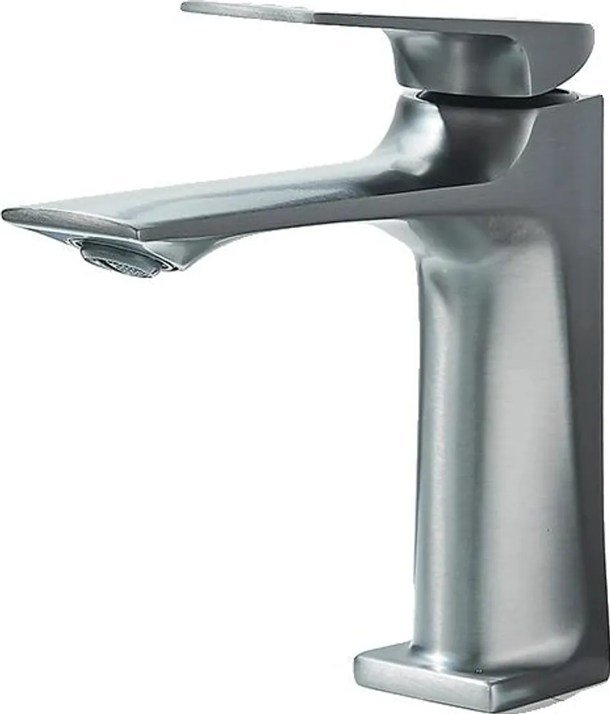 Mitigeur de lavabo plafond à levier unique gris court design moderne
