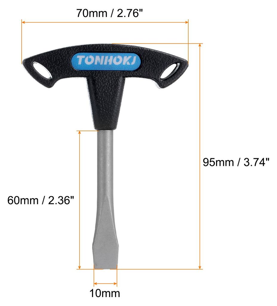 T-Griff Schlitz Schraubendreher 10mm T-Griff Schraubenschlš¹ssel mit Kunststoffgriff fš¹r Schlitzschraube Schnellwechselplatte Kamera Stativ Ei...