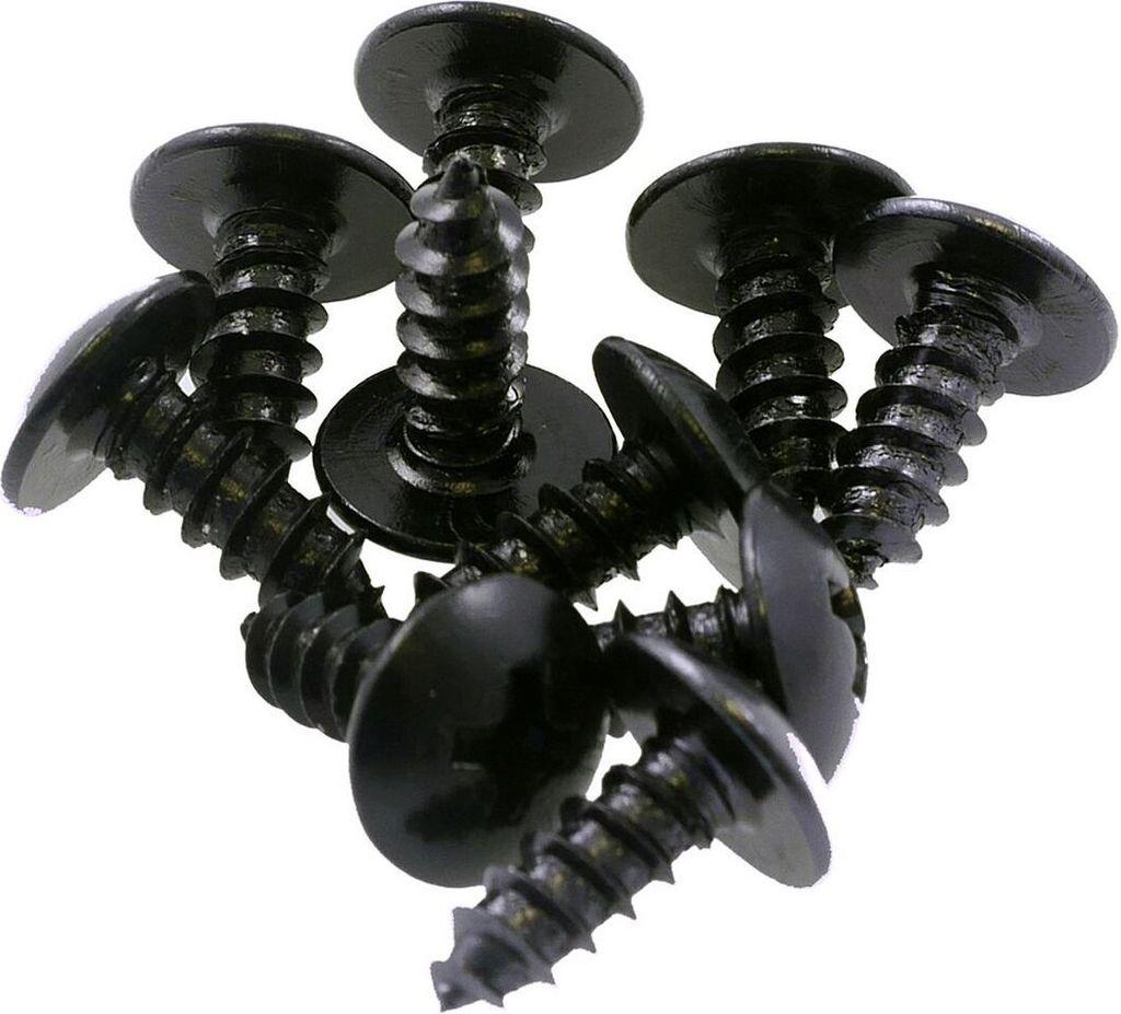 Verkleidungsschrauben kreuz schwarz 4x12mm 10 Stück Motorrad Quad Roller