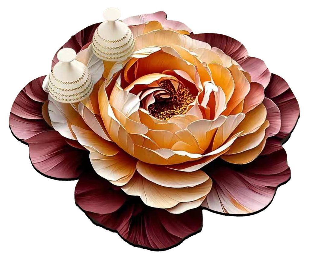 3D-Blumen-Diatomeenerde-Untersetzer, saugfähige Unterlage für Theke, Küchentheke, schnelltrocknend, Waschbeckenablage, dekorativer Diatomit-Unte...