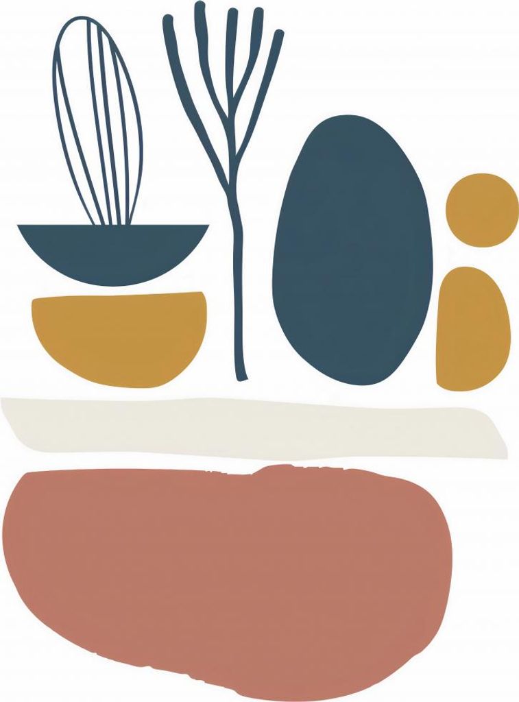 Plakat 60x60cm Stilvolle Pflanzenwelt