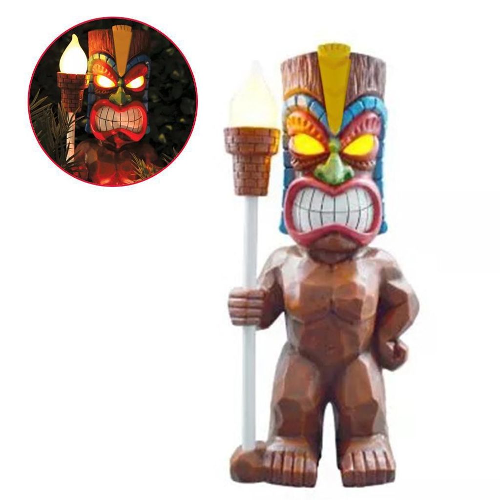 Figurine totem lumineuse LED Tiki à énergie solaire, Image du produit 