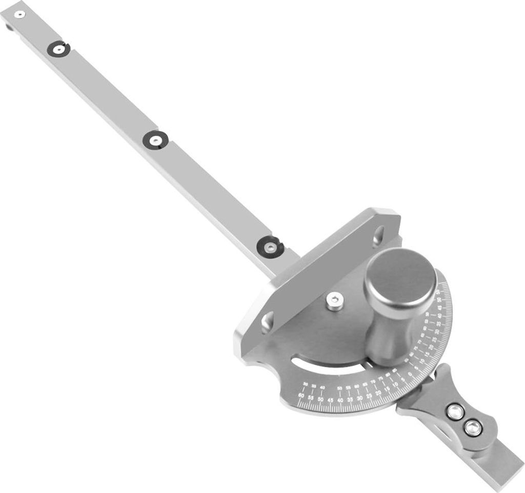 Universeller Winkelanschlag für Tischkreissägen, Aluminium-Schiebelineal mit Schnellpositionierung und 27 Winkelanschlägen für Heimwerker-Holzb...
