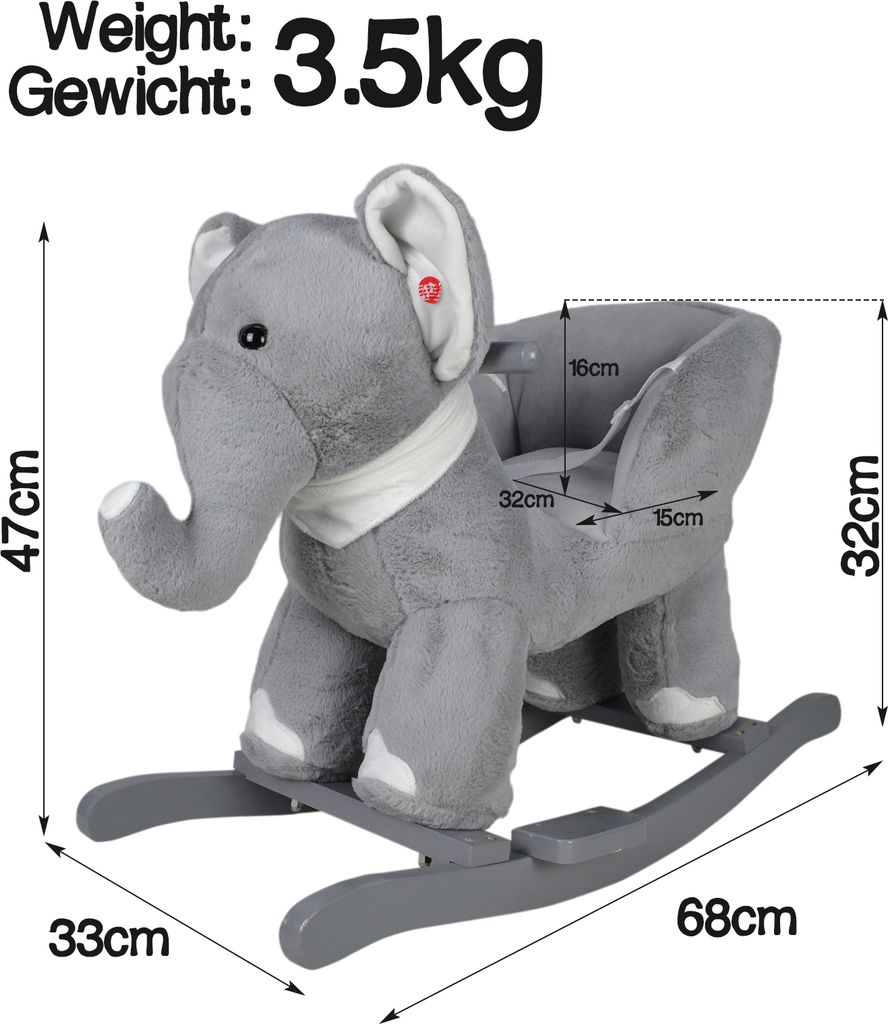 Infantastic® Schaukeltier - Elefant, Plüsch, ab 1 Jahr, für Produktbild 6