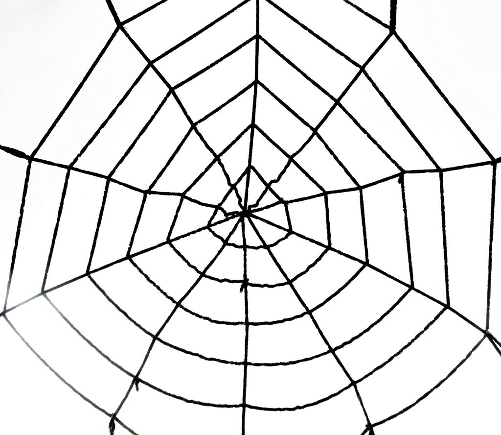 Halloween Riesenspinnennetz "Gigant" 150 cm in schwarz Produktbild 