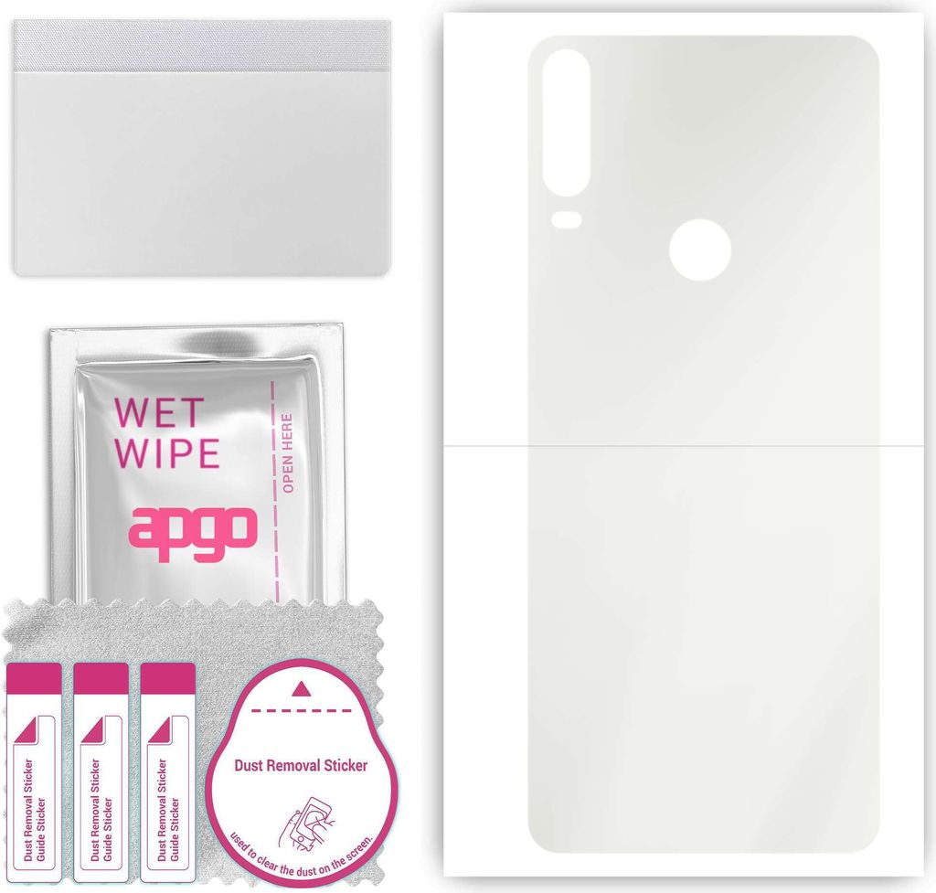 apgo Rückseite Schutzfolie, Matt, kompatibel mit Alcatel 3x (2019), Hinten Hydrogel-Displayschutzfolie mit Positionierhilfe, kratzfest, einfache M...