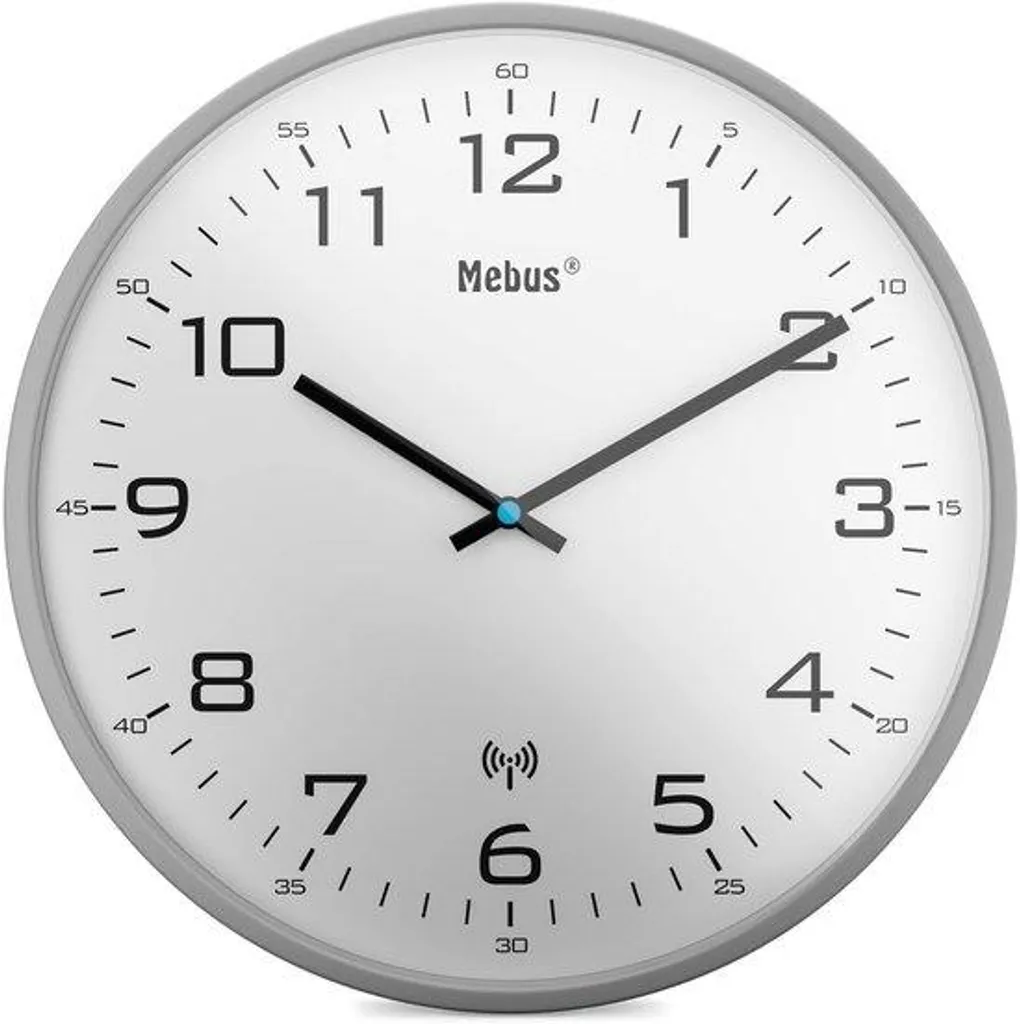 Horloge murale silencieuse 30 cm gris et blanc modèle 13081 moderne