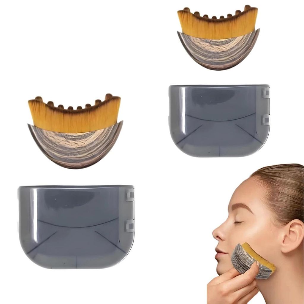 Lymphdrainagebürste, Lymphdrainage-Massagegerät für Gesicht und Körper zur Kieferkonturierung, Linderung, Trockenbürsten, mit Reiseetui (2 St...