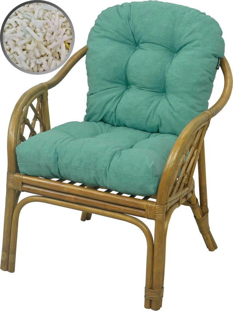 AMPO Cuscino imbottito per sedia in rattan, sedia Bahamas, Immagine del prodotto 