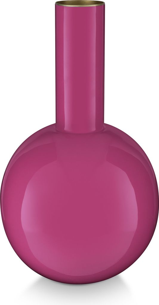 PIP STUDIO Vase Metal Small Bright Pink 15x26cm Produktbild 