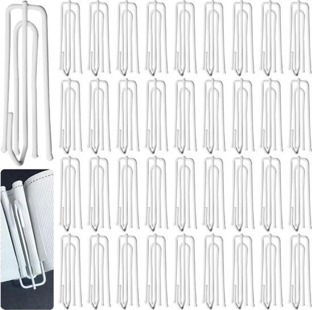 Réparer Rideaux Affaissés avec 100 Crochets Métalliques 4 Dents Robustes