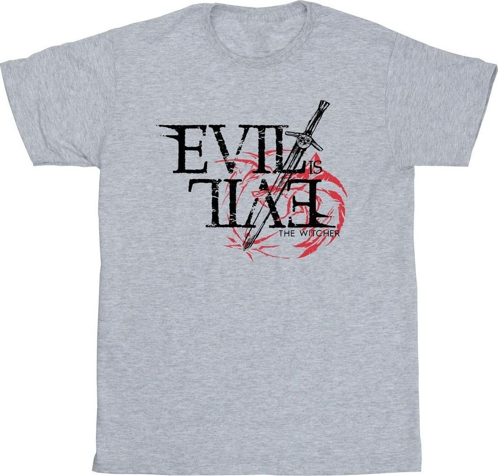 Netflix - "The Witcher Evil Is Evil" T-Shirt für Herren Produktbild 