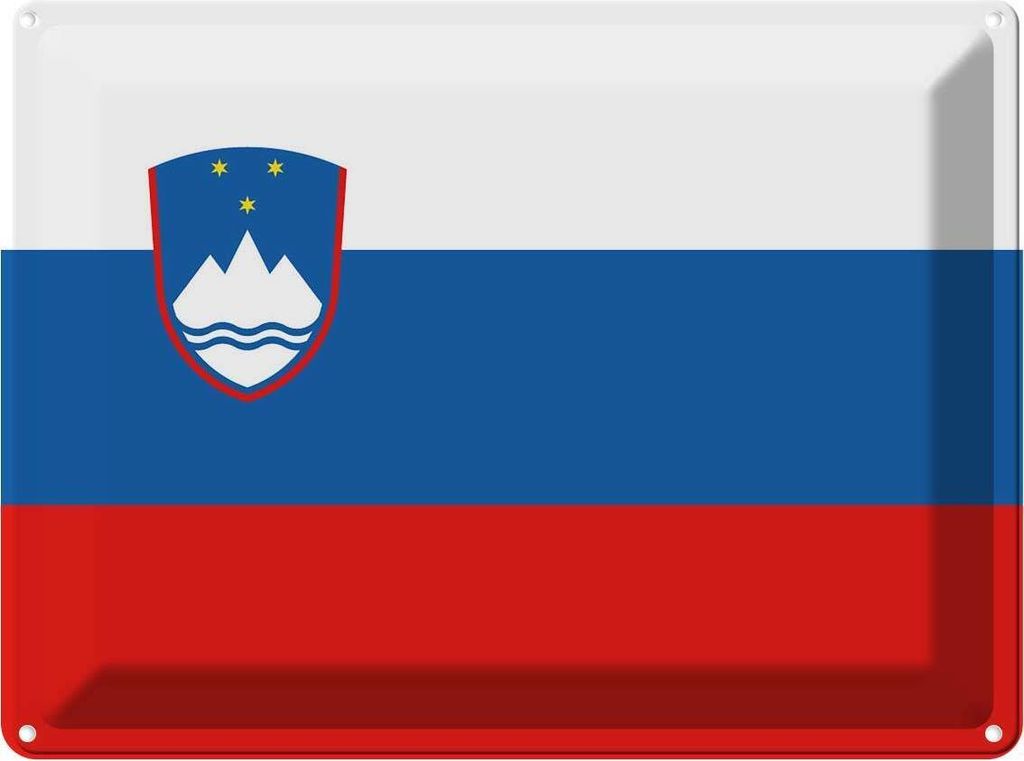 vianmo Blechschild 30x40 cm Sloweniens Slovenia Flagge Fahne Wappen
