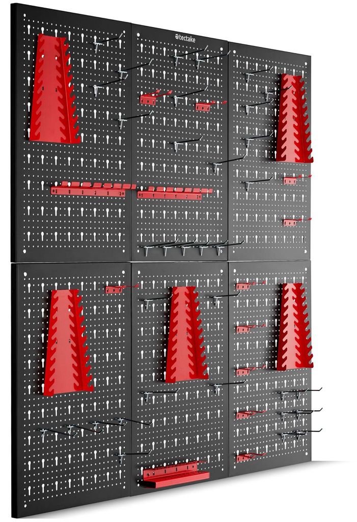 tectake® Werkzeuglochwand Jonah sechsteilig Belastbarkeit 4 Produktbild 