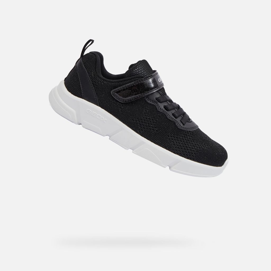Geox Schwarze Mädchen-Sneaker Aril 28